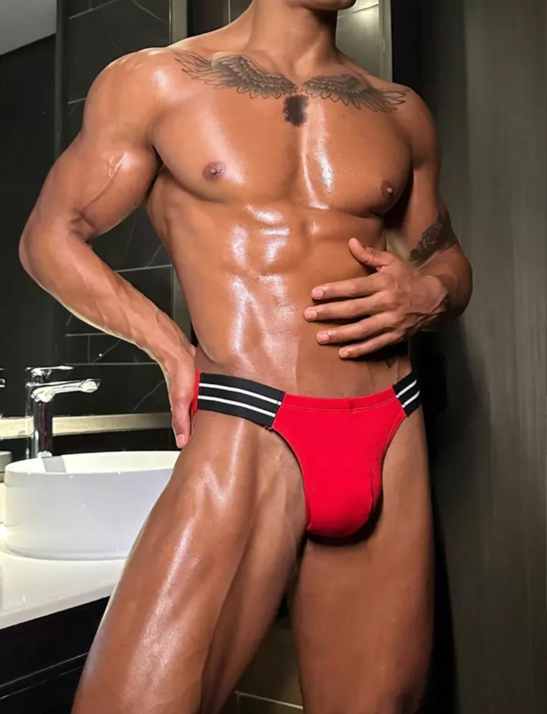 Men's Solid  Color Fashion Briefs, Suitable For Summer Casual